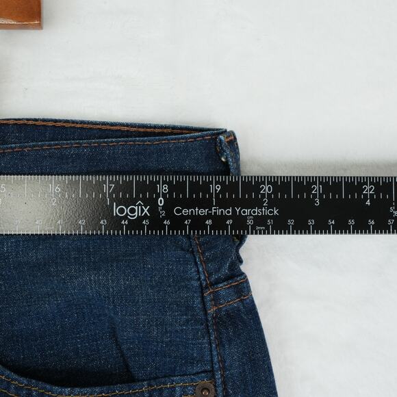 Levis 569 Jeans Mens 36x34 Blue Loose Straight Leg 100% Cotton Dark Wash Denim - Picture 9 of 14